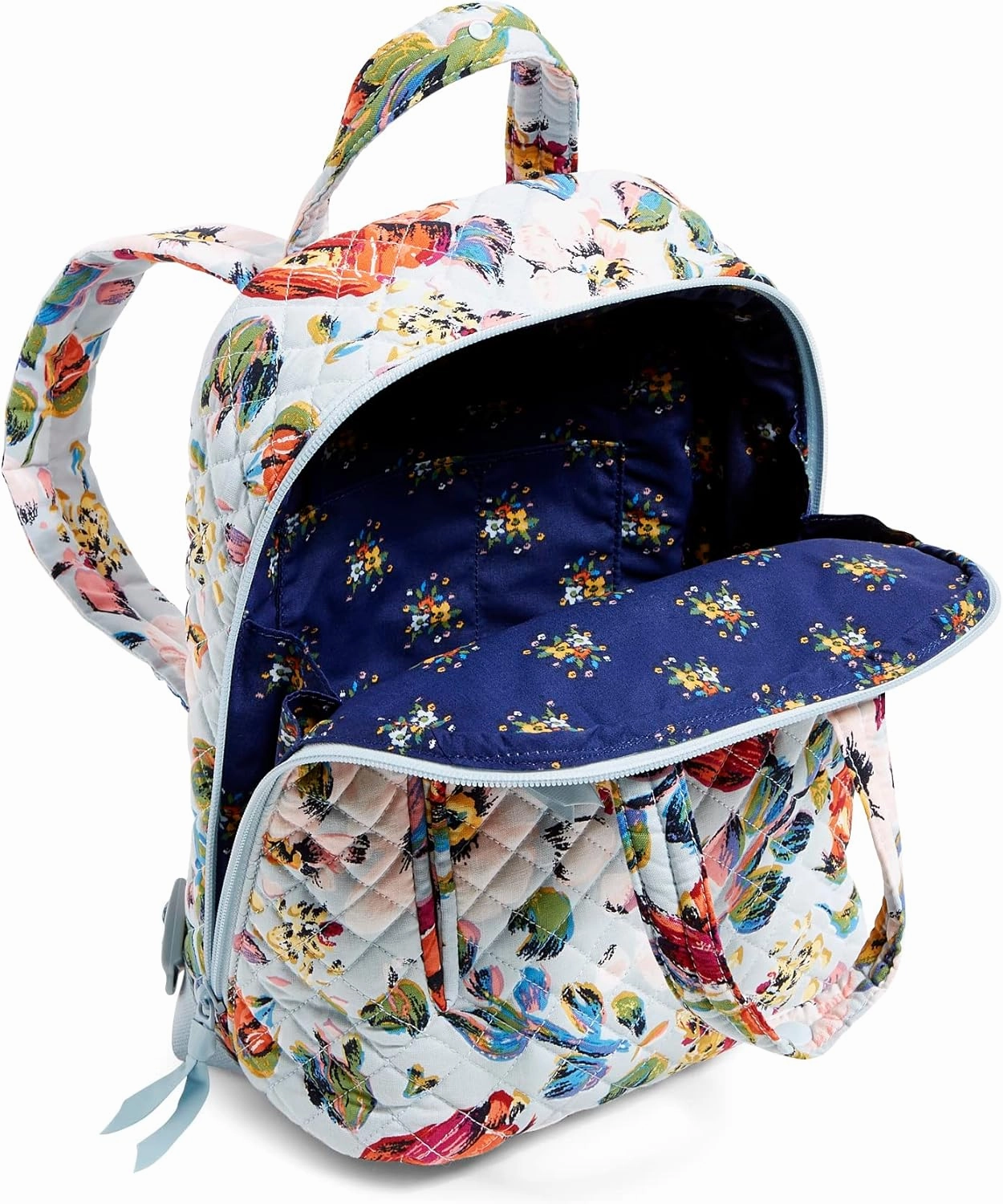Vera Bradley Women's Cotton MiniTotepack Backpack, Sea Air Floral - Recycled Cotton, One Size