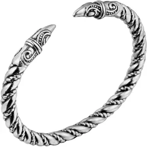 Viking Bracelet Mens Odin's Raven Heads Ragnar Arm Ring Norse Torc Jewelry Pagan