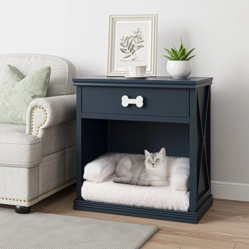 Vintage Small Locker with LED Lights and Pet Bed