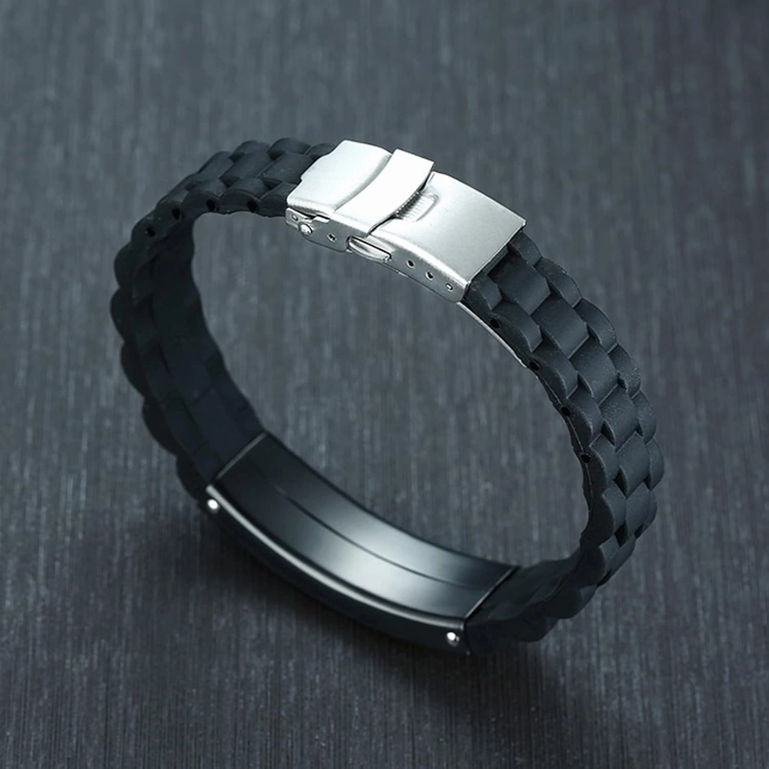 VNOX Inspiration Baseball Jersey for Men Boys-Basketball/Baseball/Soccer/Football Bracelet for Men Athletes Soccer Player Stainless Steel Sport Silicone Wristband,Adjustable ¡­