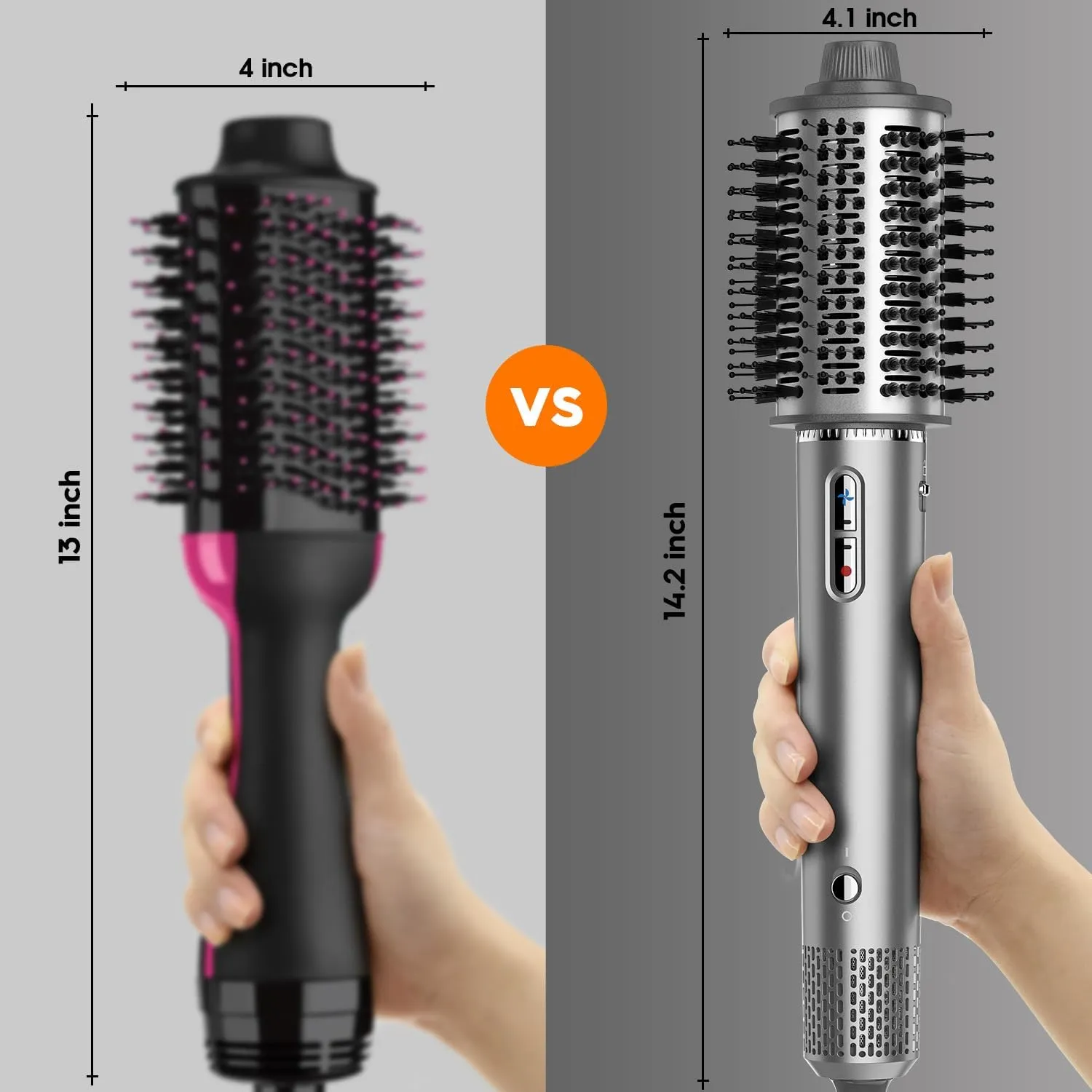 Volumizer Hair Dryer Brush with High-Speed 110,000PRM Tech Professional Blow Hot Air Brushes for Curling Volumizing Hair Fight Frizz and Add Volume
