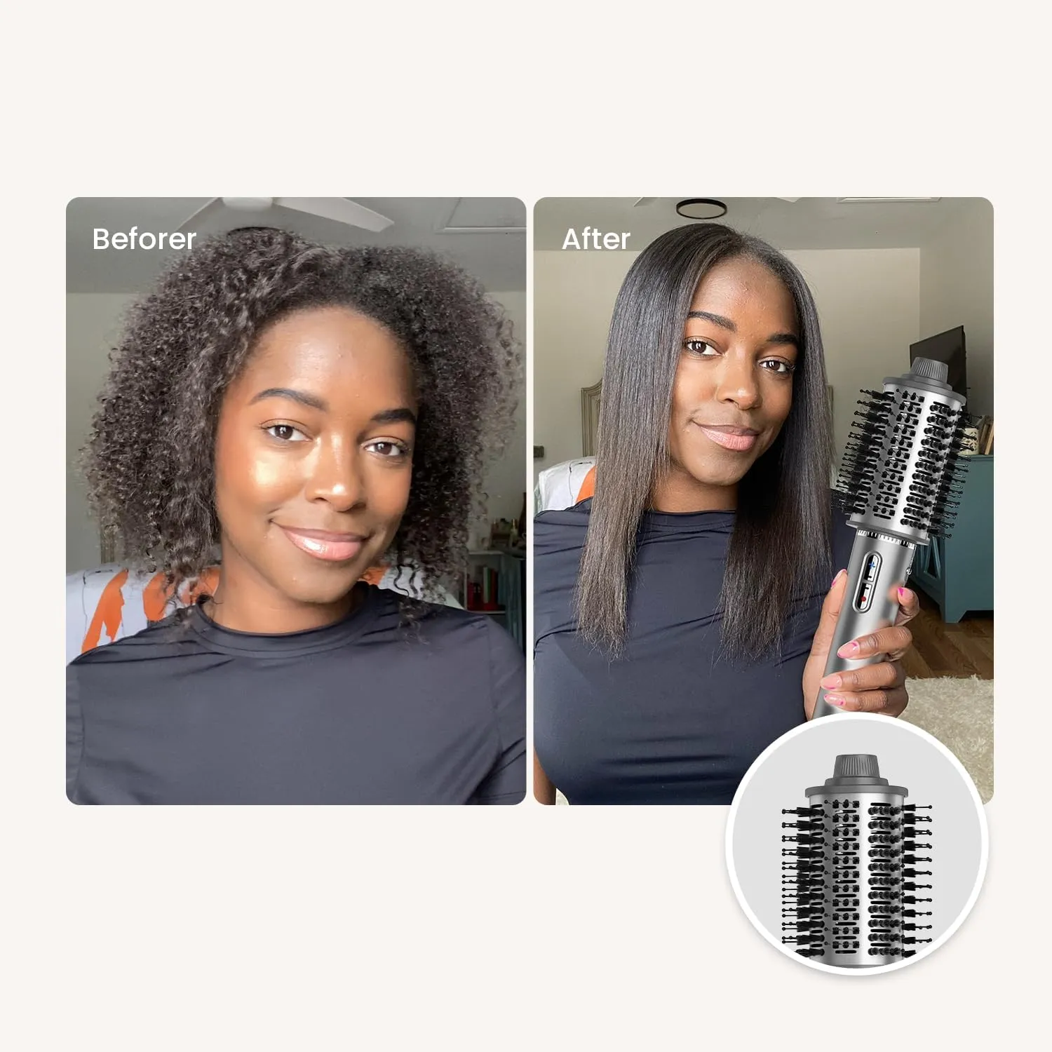 Volumizer Hair Dryer Brush with High-Speed 110,000PRM Tech Professional Blow Hot Air Brushes for Curling Volumizing Hair Fight Frizz and Add Volume