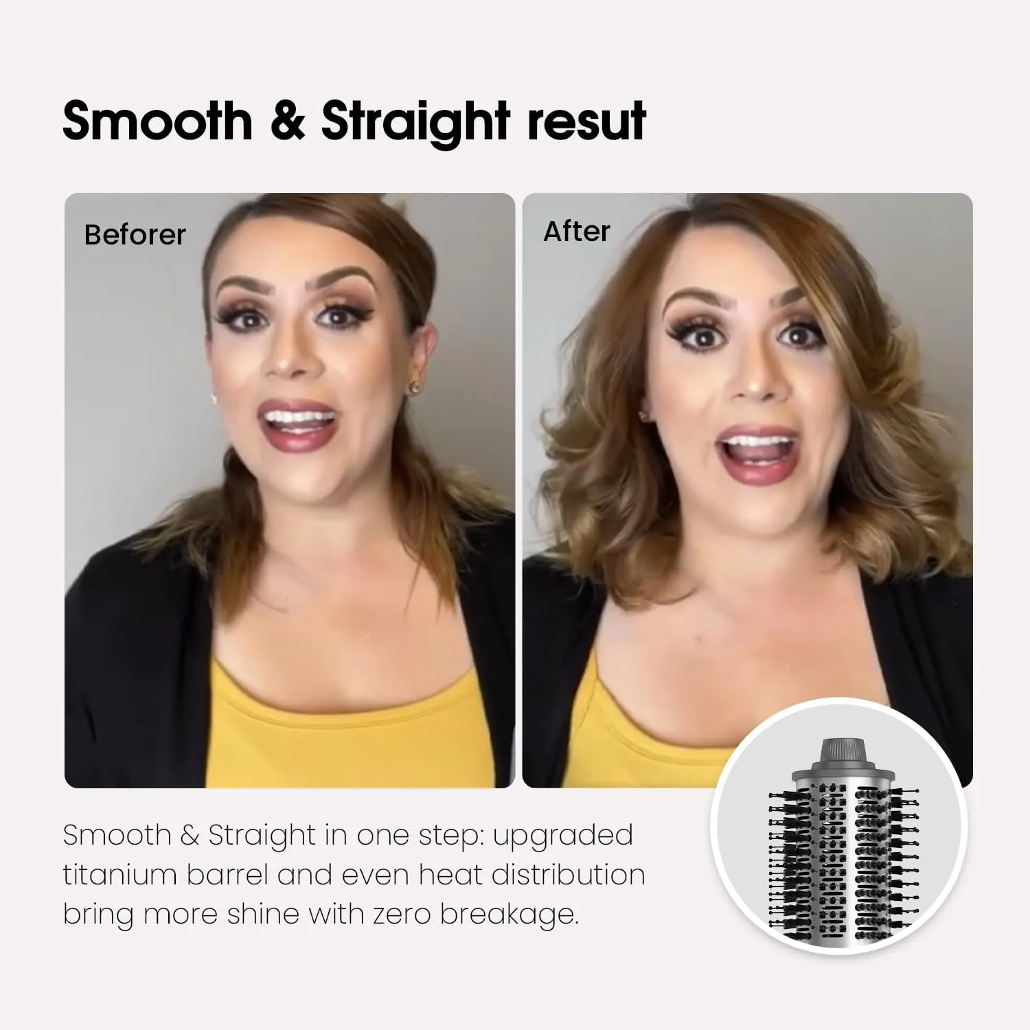 Volumizer Hair Dryer Brush with High-Speed 110,000PRM Tech Professional Blow Hot Air Brushes for Curling Volumizing Hair Fight Frizz and Add Volume