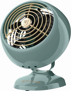 Vornado VFAN™ Mini Classic Vintage Fan | Retro Metal Air Circulator with Original Base for Desk & Bedside | 2 Speeds, Adjustable Tilt | Green