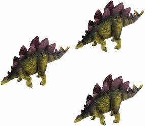 Wakauto 3pcs Dinosaur Model Plastic Ancient Animal Craft Figurine for Desk Decoration Lifelike Design Safe Material for