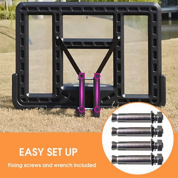 Wall Mount Basketball Hoop, Hoop with 48'' x 33'' Shatter Proof Backboard, Durable Rim and All-Weather Net for Indoor and Outdoor Use