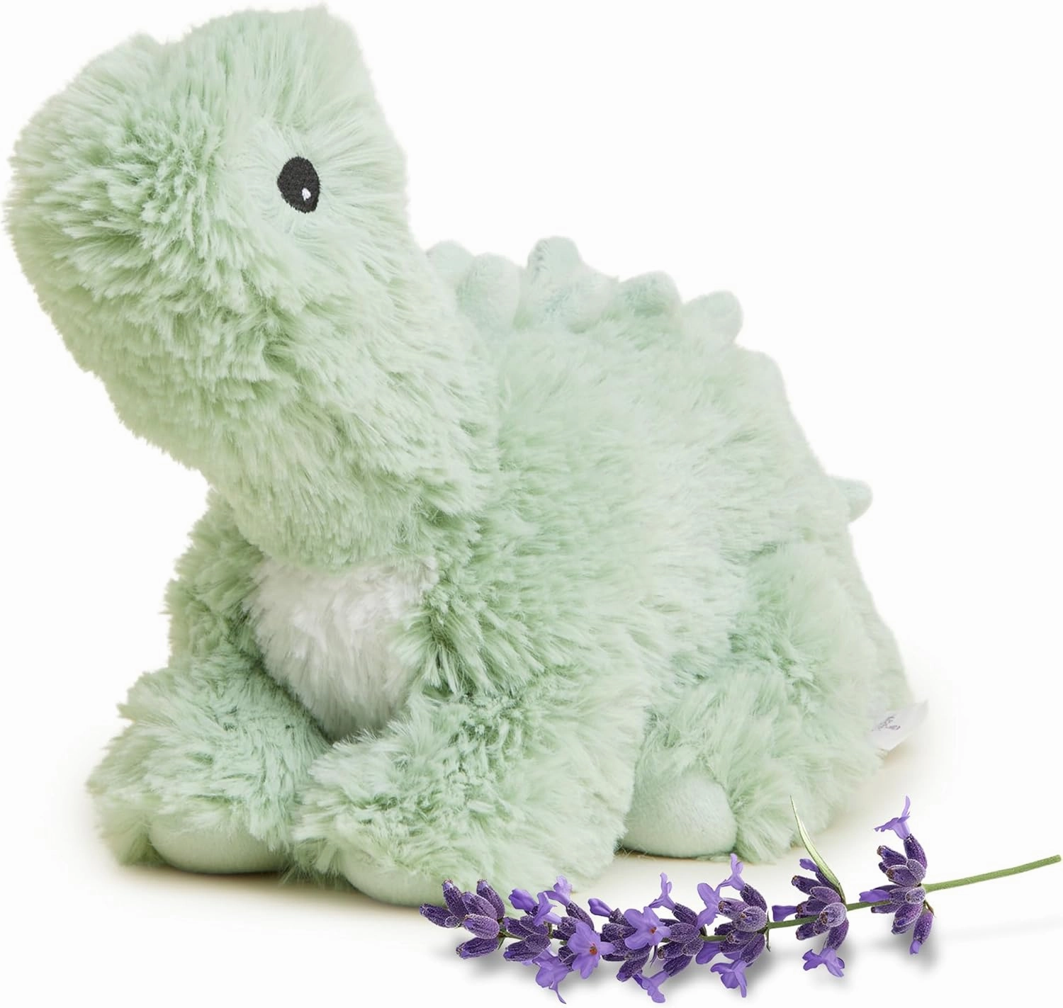 warmies Microwavable & Weighted Stuffed Animals, Green Long Neck Dinosaur - Heated Stuffed Animal Plushie for Warmth & Comfort - Soft Plush Toys for Adults & Children (Boys, Girls, Babies & Toddlers)
