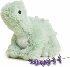 warmies Microwavable & Weighted Stuffed Animals, Green Long Neck Dinosaur - Heated Stuffed Animal Plushie for Warmth & Comfort - Soft Plush Toys for Adults & Children (Boys, Girls, Babies & Toddlers)