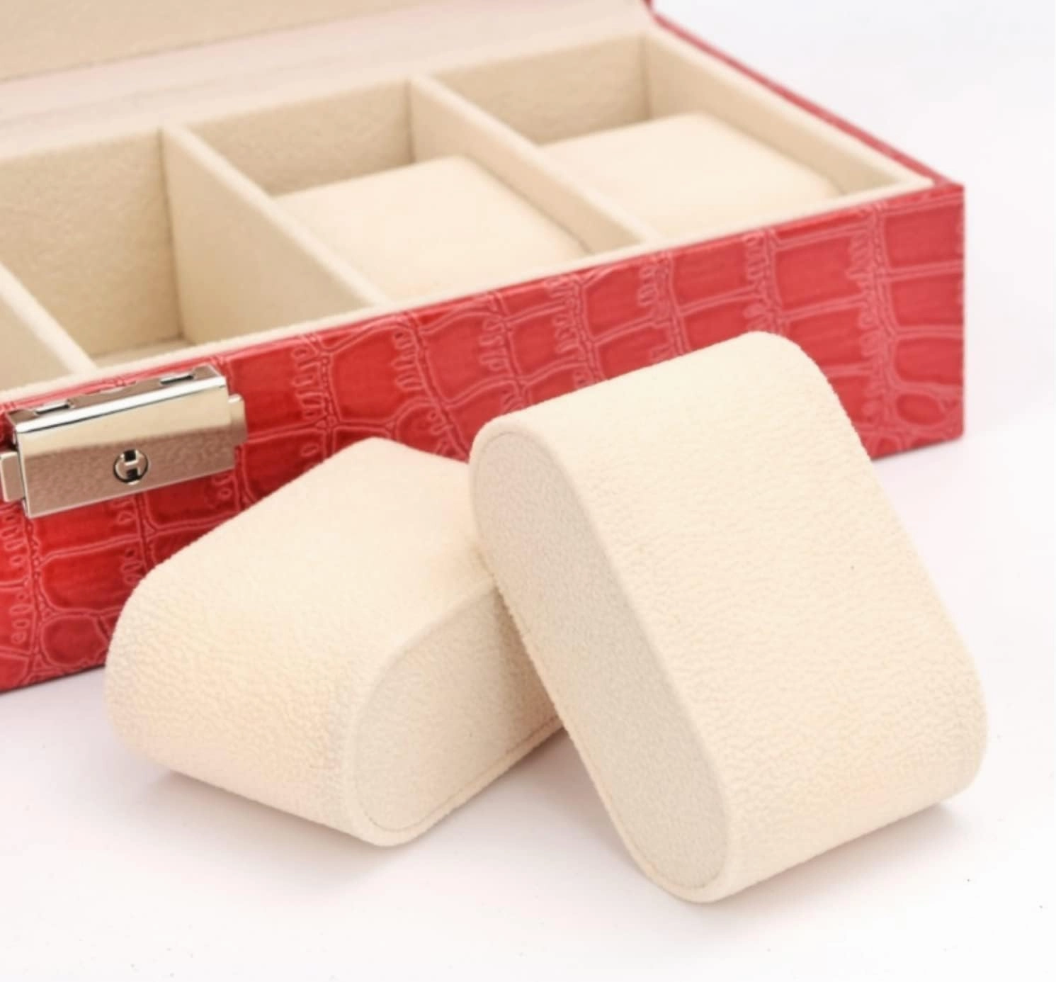 Watch Box Case PU Leather Display Organizer Holder Jewelry Storage Showcase Clea Men(Bruin)