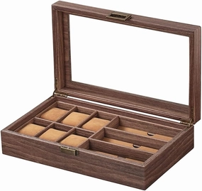 Watch Box Display Organizer Eyeglasses Case Sunglasses Storage
