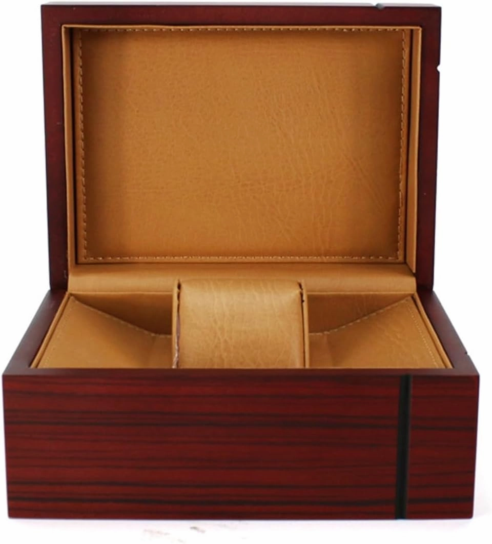 Watch Box Matte Lacquer Watch Box Red Wood Grain Watch Box Jewelry Storage Box