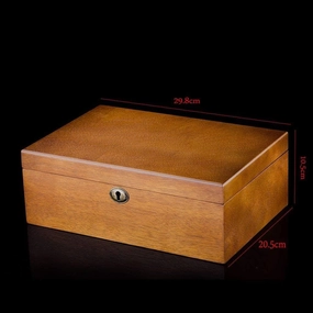 Watch Box Wooden Men's/Women Large 7 Lattice Pillow Watch Jewelry Storage Box with Lock for Travel or Shop Window Display