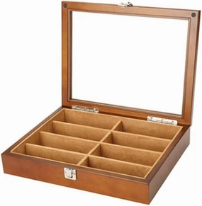 Watch Case Watch Stand Watch Winder Quartz Watch Glasses 8 Grids Wooden Jewelry Storage Box With Transparent Top Cover Watch Roll Watch Holder (Color : B, Size : 33.7 * 26.3 * 6.3