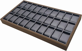 Watch Display Tray Wood Jewelry Storage Tray for Countertop Dresser Drawer/1434