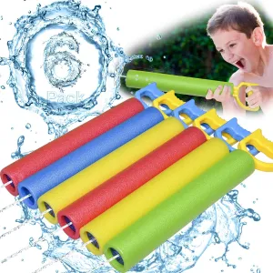 Water Squirter for Kids-6 Pack 35ft Range Water Shooter Water Blaster for Kids Foam Pool Water Gun Cannon for Boys Girls Adults Summer Fun in Swimming Pool, Beach