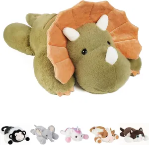 Weighted Stuffed Animals Dinosaur - 26.8" Big Stuffed Animal Toy Pillow for Kids & Adults, 5 lbs Ultra-Soft Washable Weighted Dino Plush
