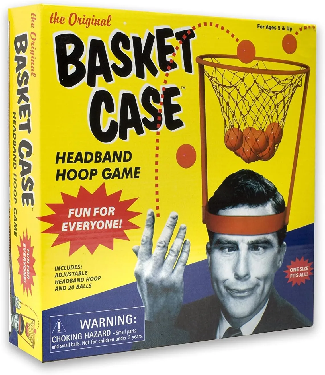 Westminster Headband Hoop Game 2-Pack - Yellow Plastic & Nylon Basketball Toy