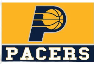 Wincraft NBA 3-Foot by 5-Foot Double Sided Banner Flag with D-Rings, Indiana Pacers, Black