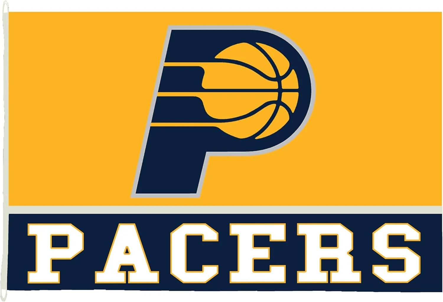 Wincraft NBA 3-Foot by 5-Foot Double Sided Banner Flag with D-Rings, Indiana Pacers, Black