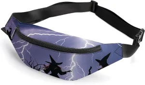 Witch Prayed Belt Bag with Adjustable Strap, Lightweight Travel Crossbody Bags, Hands-Free Mini Fanny Packs in Running Gym