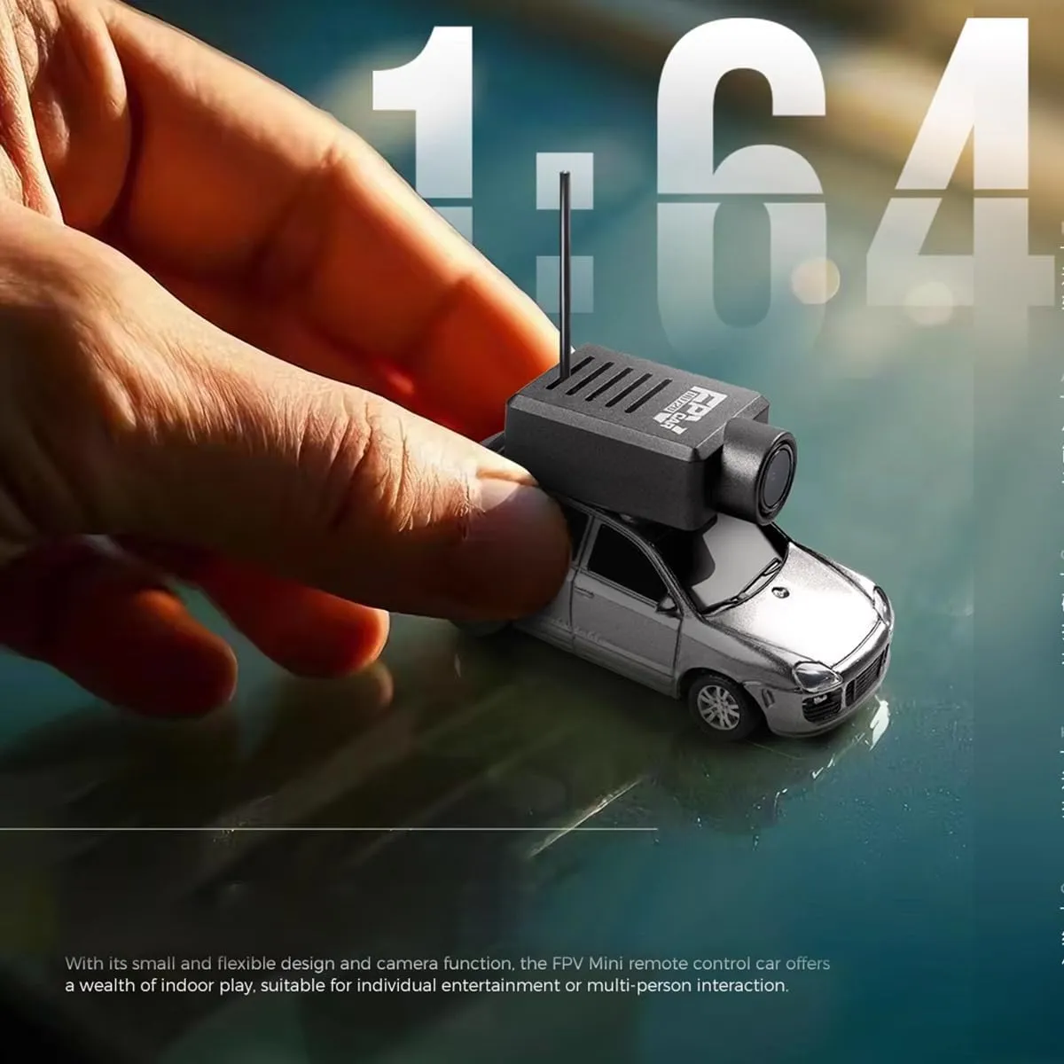 WL 1/64 FPV RC Mini Car with 3-Speed Modes, APP-Controlled Fully Proportional Mini Climbing Vehicle Model (RTR Version)