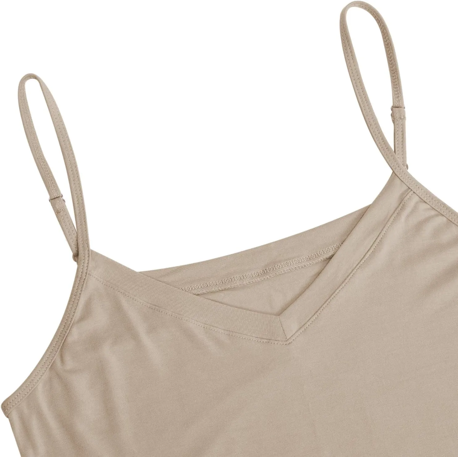 Women's Basic Adjustable Spaghetti Strap Cami Slip Mini Dress