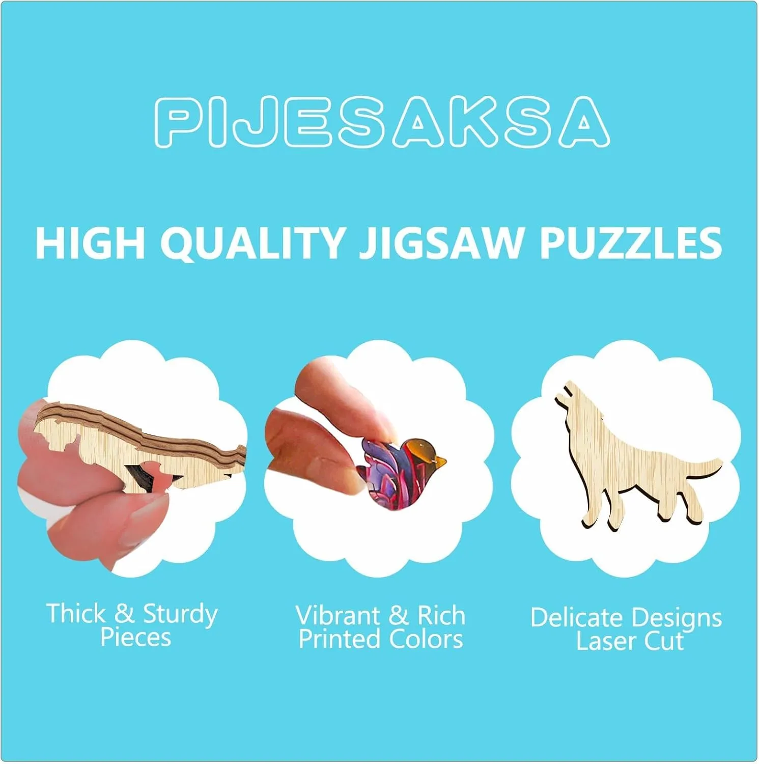 Wooden Puzzles for Adults - Embossed Owl Puzzle, Unique Shape Wooden Jigsaw Puzzle for Adults, Wood Puzzles Adult, Good Gift Idea for Family, Wall Art Home Decor (M-11.4 * 10.9in -190 Pieces)