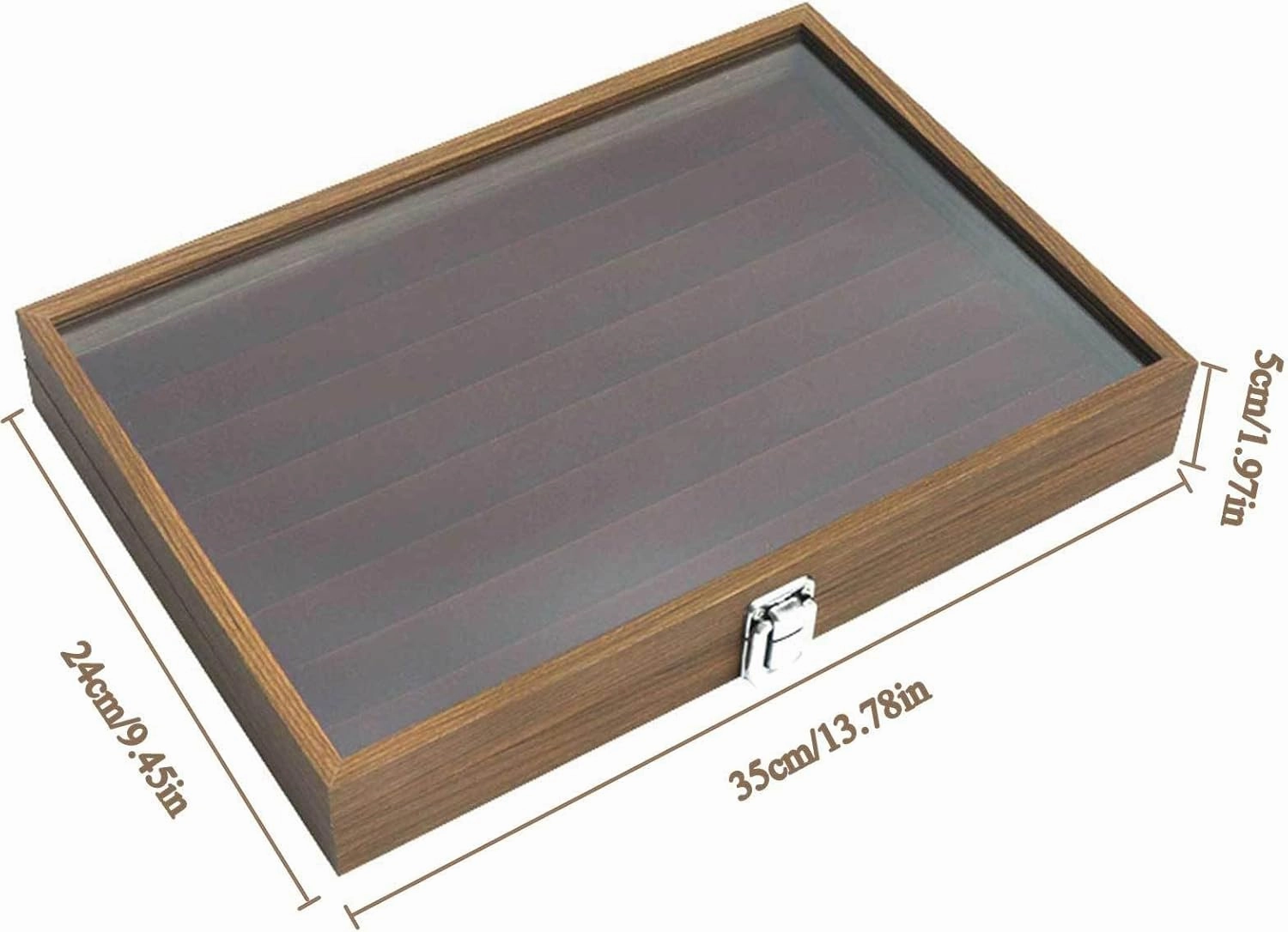 Wooden Jewelry Organizer Box with Clear Glass Lid Jewelry Holder Organizer Velvet Jewelry Storage Case for Women Earrings Rings Necklaces Bracelet Watch,D(C)