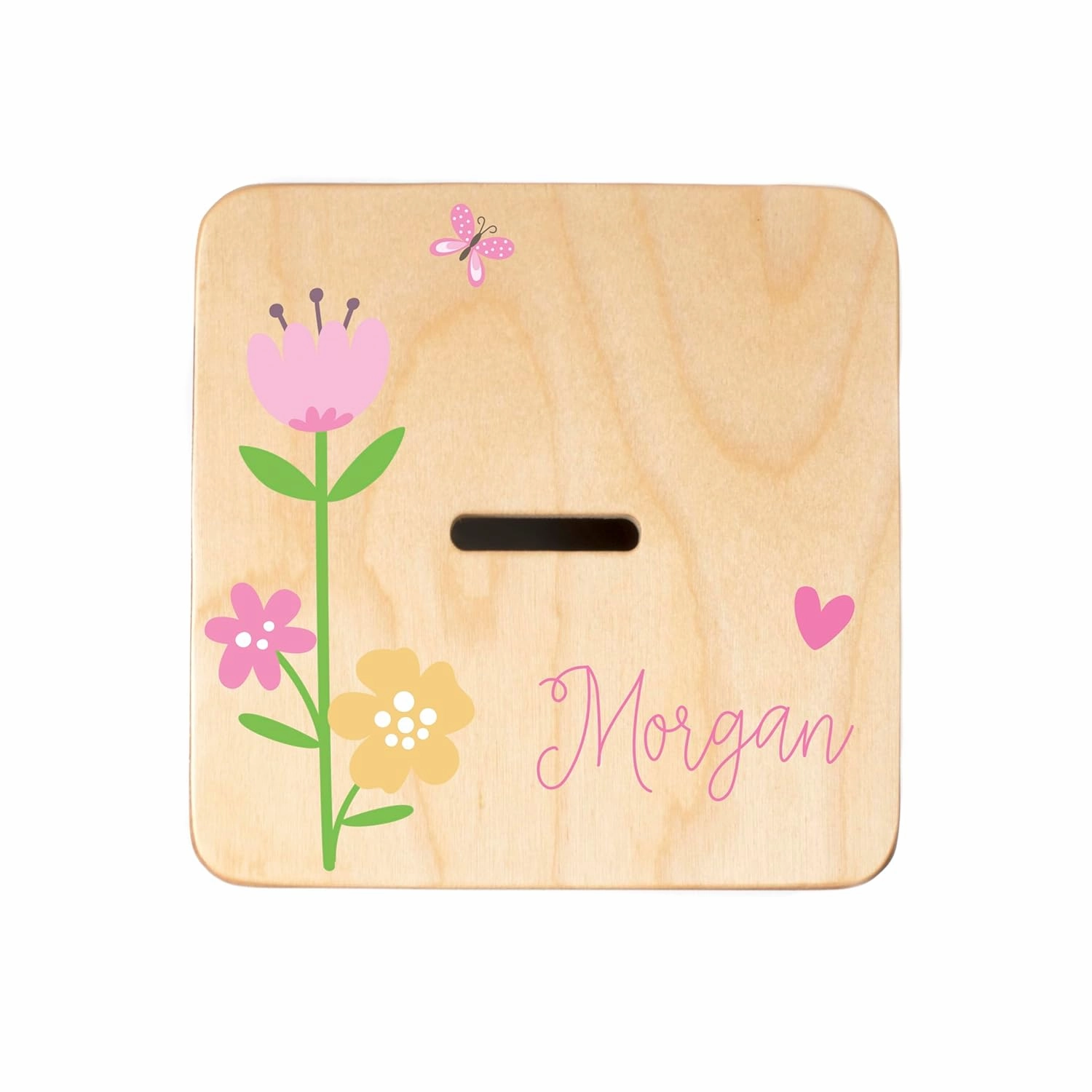Wooden Piggy Bank for Kids and Adults, Personalized Gift Handmade in USA by BloomOwl, Custom Piggy Bank, Personalized Banks for Kids, Gifts for Baby Boys and Girls (Dance)
