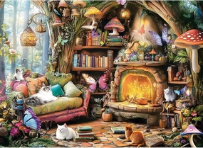 Wooden Puzzle Enchanted Forest Study Hard Challenging Exercise Intellegent Wall Decor Suitable for Teenager or Adult 1000 PCS
