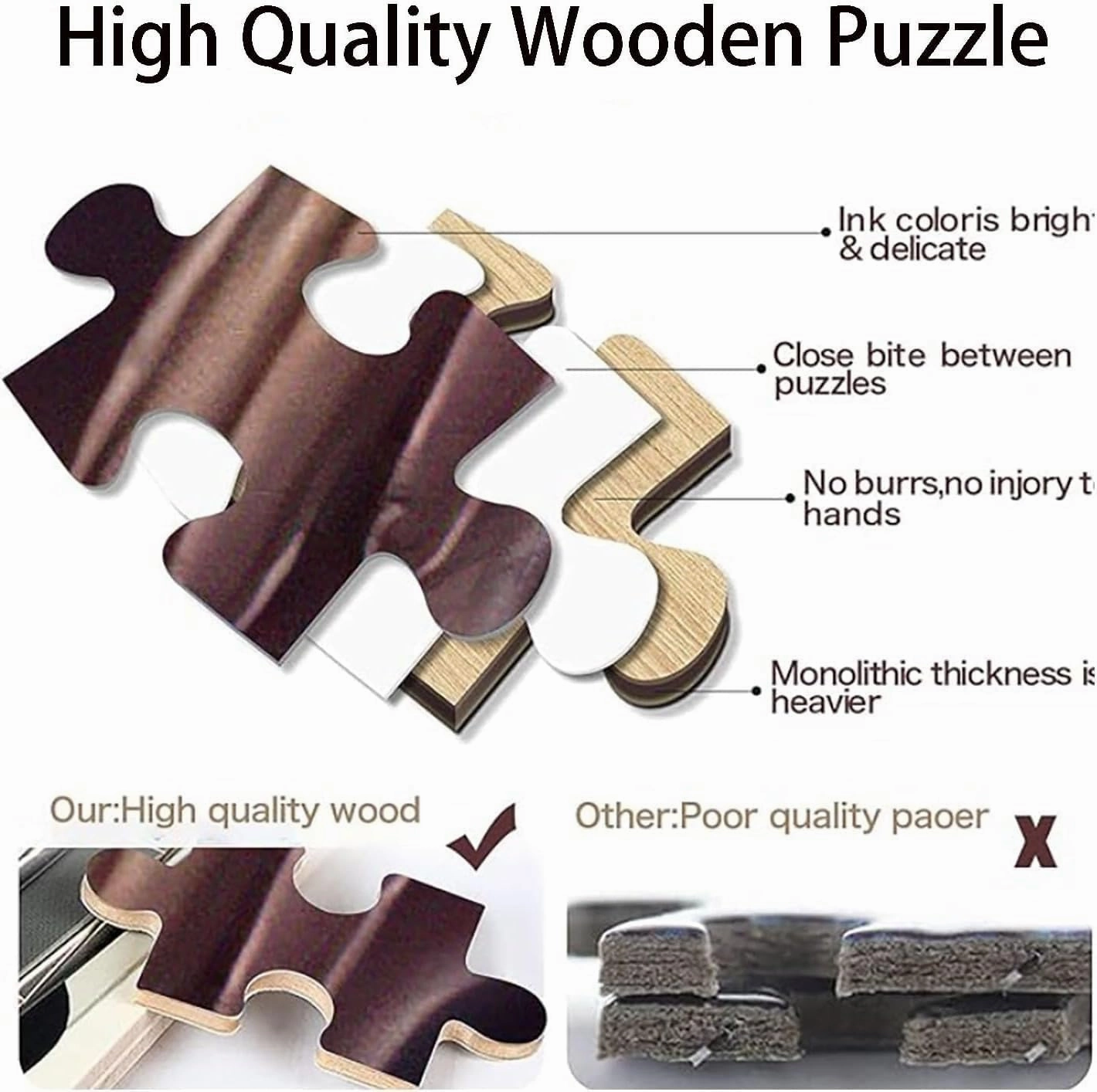 Wooden Puzzle Enchanted Forest Study Hard Challenging Exercise Intellegent Wall Decor Suitable for Teenager or Adult 1000 PCS