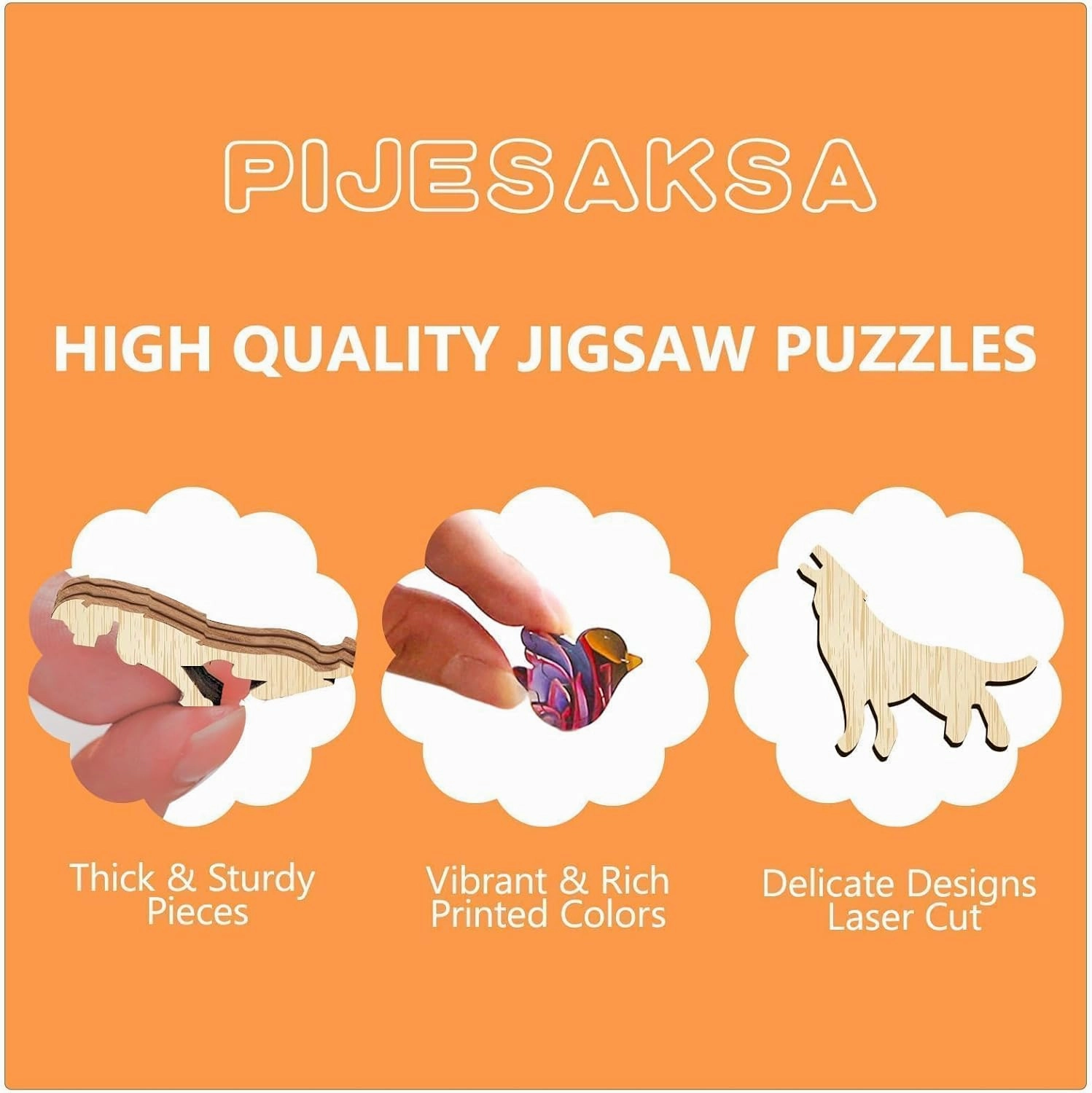 Wooden Puzzles for Adults, 3D Visual Effects Inside The Cave with a Persian Cat Wooden Jigsaw Puzzles for Adults, Unique Shape, Wood Puzzles Adult, Wall Art Home Decor (L-13.4 * 13.4in -300 pcs)