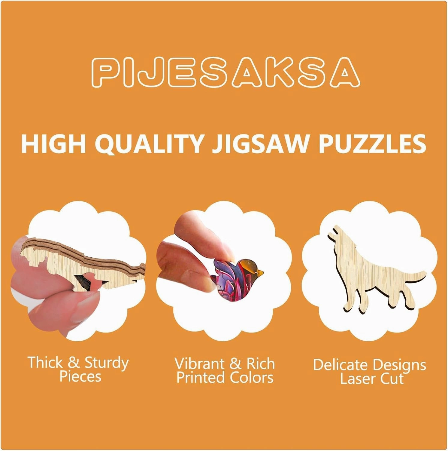 Wooden Puzzles for Adults - Unique Shape Deer Puzzle, Flat Puzzle with 3D Visual Effect, Wood Puzzles Adult, Gift for Family and Friends, Wall Art Home Decor (L-13.4 * 13.2in-295 Pieces)