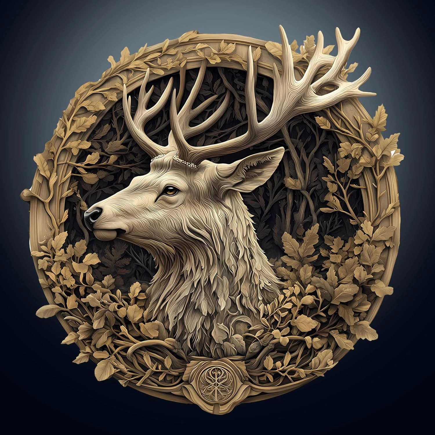 Wooden Puzzles for Adults - Unique Shape Deer Puzzle, Flat Puzzle with 3D Visual Effect, Wood Puzzles Adult, Gift for Family and Friends, Wall Art Home Decor (L-13.4 * 13.2in-295 Pieces)