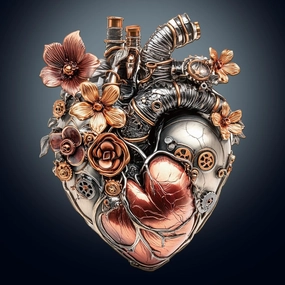 Wooden Puzzles for Adults, Mechanical Heart Wooden Jigsaw Puzzle, Unique Shaped Wood Puzzles Adult, Fun Gifts for Mother's Day, Heart Puzzle Home Decor (M-12 * 9.6in 155 Pieces)