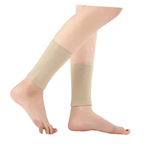 Wool Foot Sleeve for Exercise Breathable Ankle Socks Light Tan Warm Foot Cover for Yoga and Sports for Everyday Activities and Athletic Use