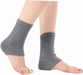Wool Foot Sleeve Ankle Socks Elastic and Breathable Exercise Warm Foot Covers for Yoga and Sports Practical Foot Covers Grey for Comfort and Performance