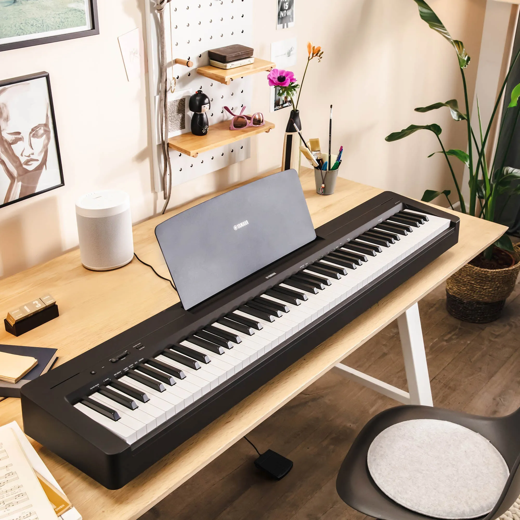 Yamaha P145 P-Series Digital Piano in Black