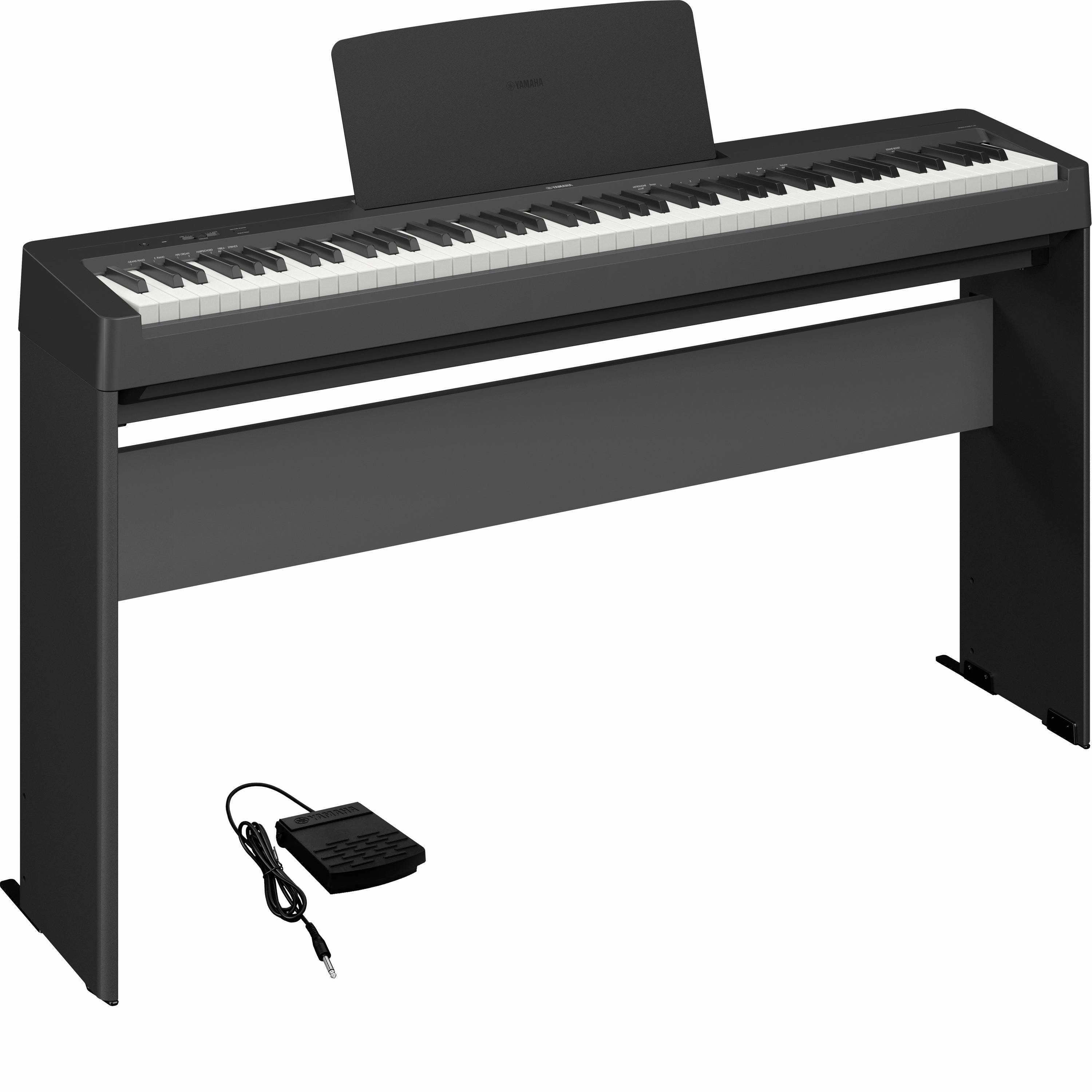 Yamaha P143B Digital Piano with L-100B Stand - Black