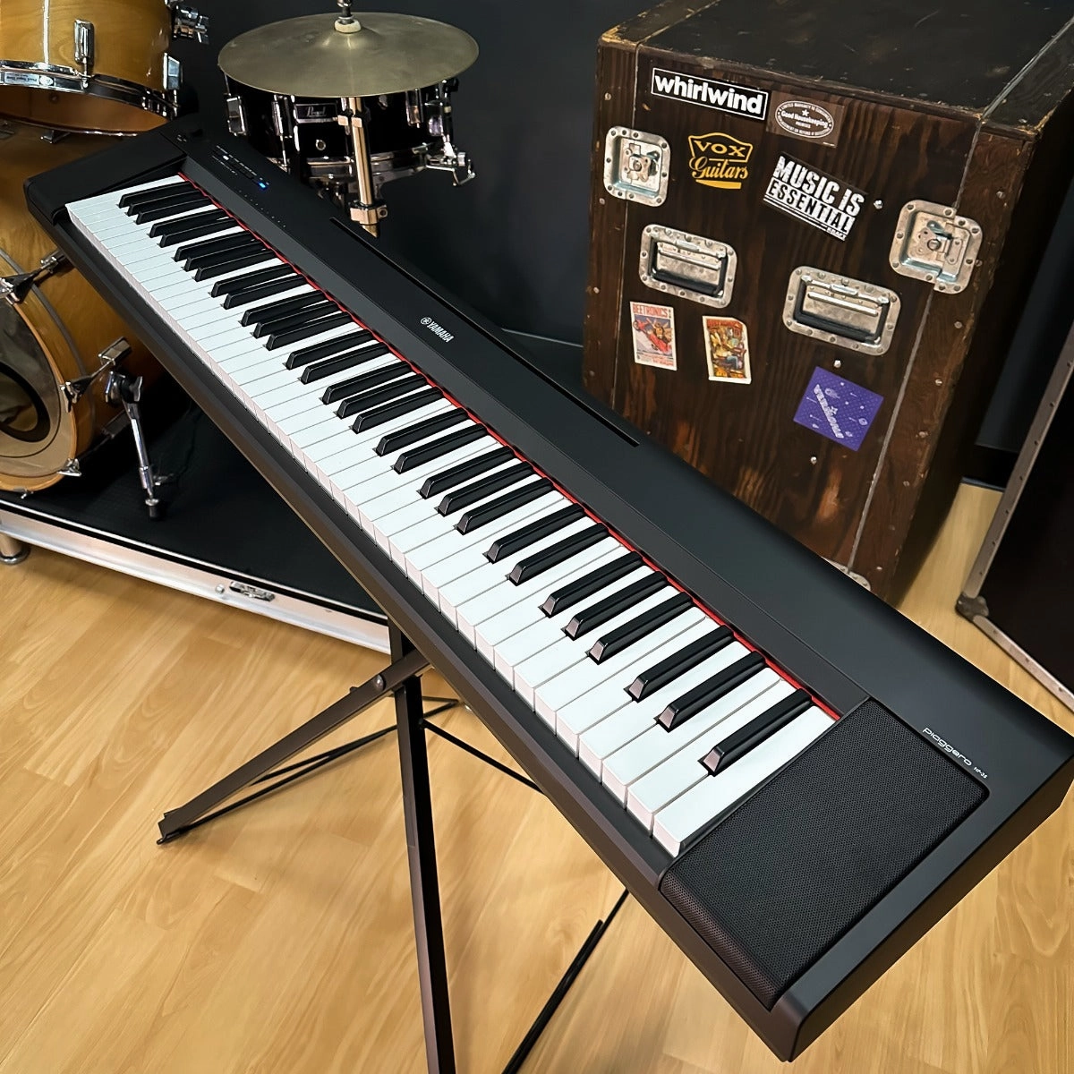 Yamaha Piaggero NP-35 76-Key Portable Keyboard - Black KEY ESSENTIALS BUNDLE