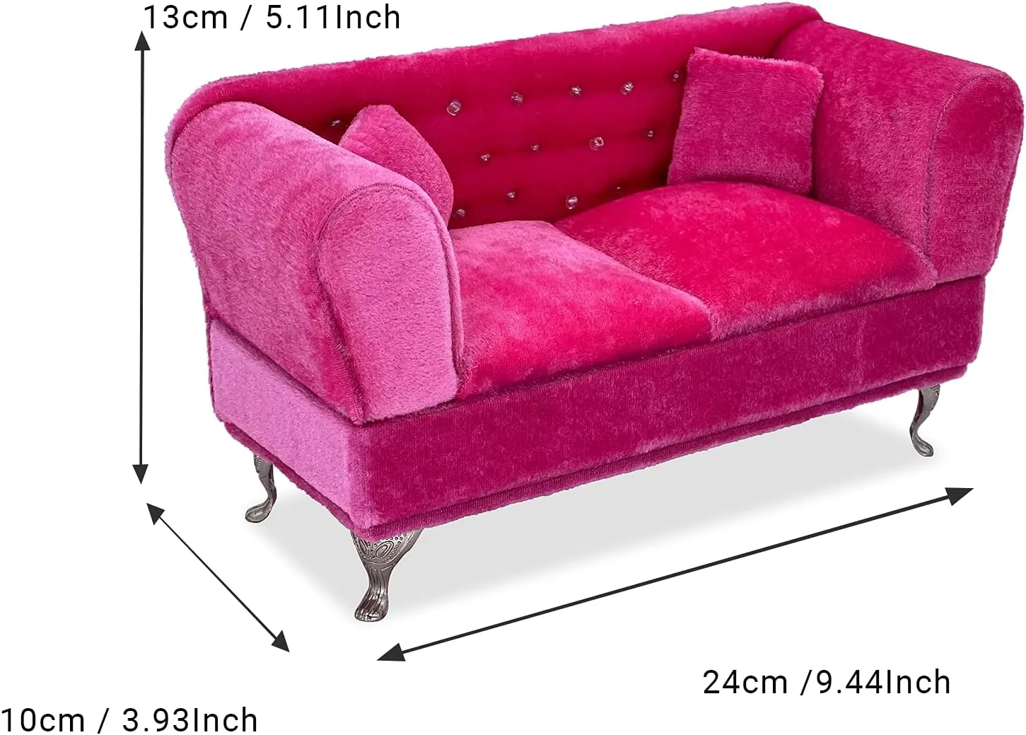 Yikko 1/6 Sofa Cushions for Dollhouse Living Room or Bedroom Decor, 12inch Dolls Accessories, Furniture for Blythe-Doll, Gift for Girls and Women Jewelry Box(K-S86)