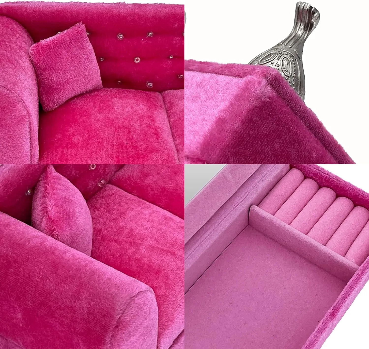 Yikko 1/6 Sofa Cushions for Dollhouse Living Room or Bedroom Decor, 12inch Dolls Accessories, Furniture for Blythe-Doll, Gift for Girls and Women Jewelry Box(K-S86)