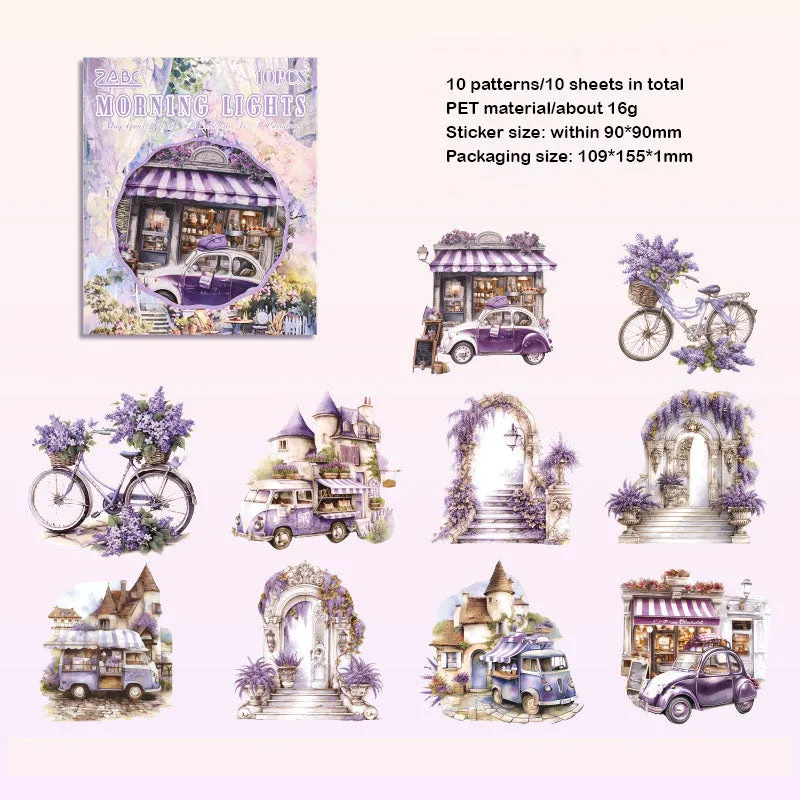 YJQF605 - sticker pack Yaju Qingfeng series creative handbook retro pet handbook material stickers 10 pieces