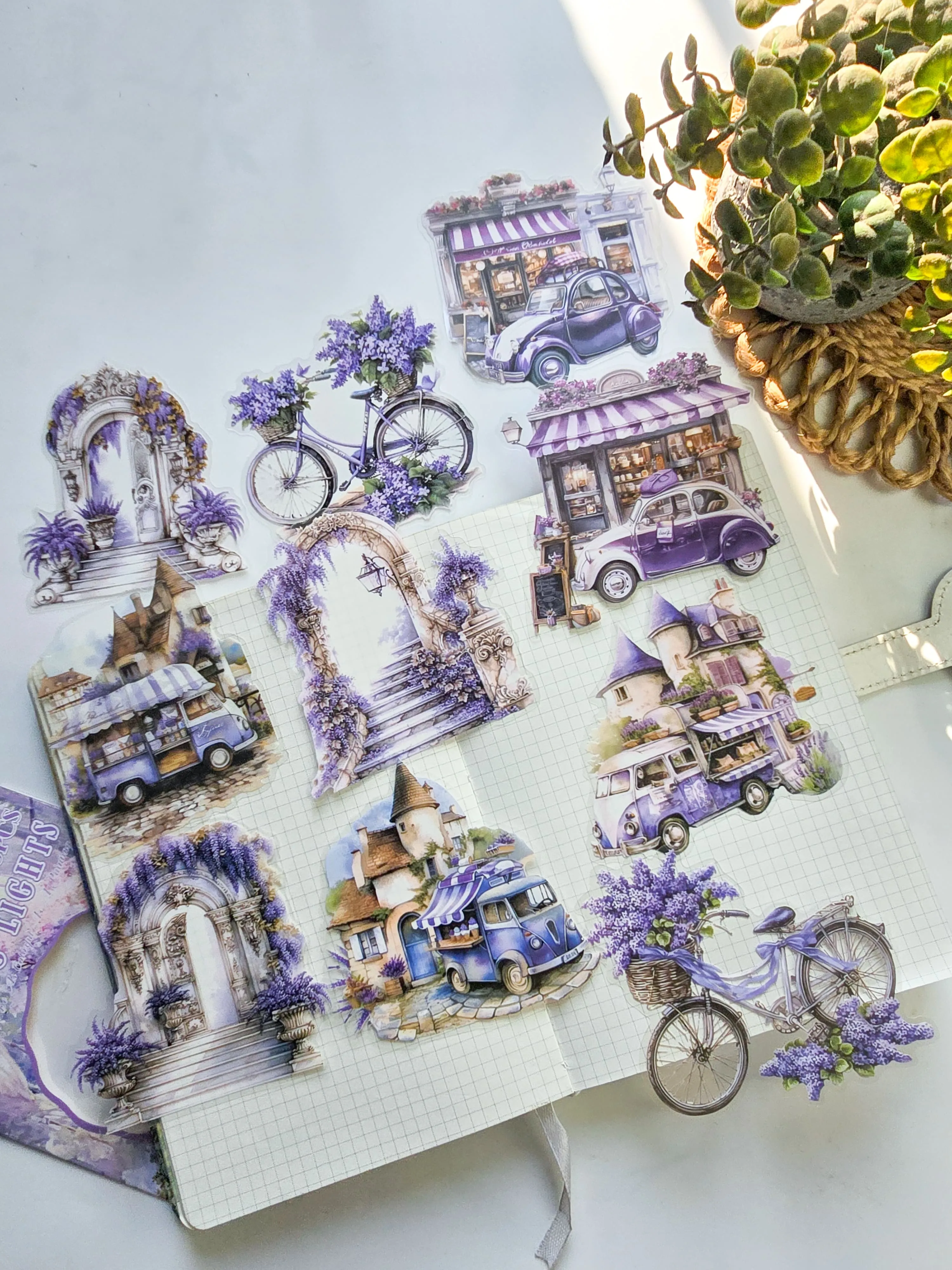 YJQF605 - sticker pack Yaju Qingfeng series creative handbook retro pet handbook material stickers 10 pieces