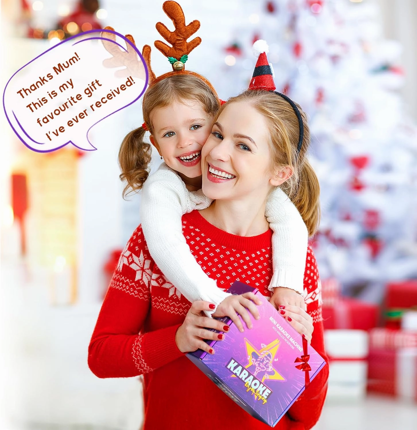YLL Mini Karaoke Machine with 2 Wireless Microphones, TOP Kids Gifts for Girls Ages 3, 4, 5, 6, 7, 8, 9,10,11,12  Year Old, 4-12 Years Old Birthday Toy Gift for Girls Boys Party (Purple)
