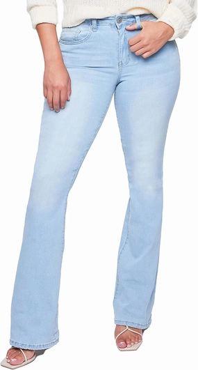 YMI Women's Tall Size Junior Classic High Rise Flare Jean-Long Inseam