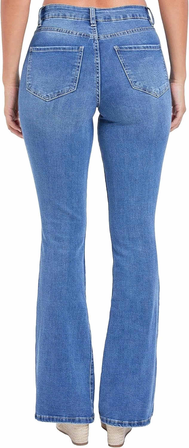 YMI Women's Tall Size Junior Classic High Rise Flare Jean-Long Inseam