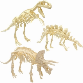 YODAR 3 Pcs Dinosaur Fossil Skeleton DIY Toys 8.7 Inch Educational Puzzles Model Set for Kids Over 6 Years Old