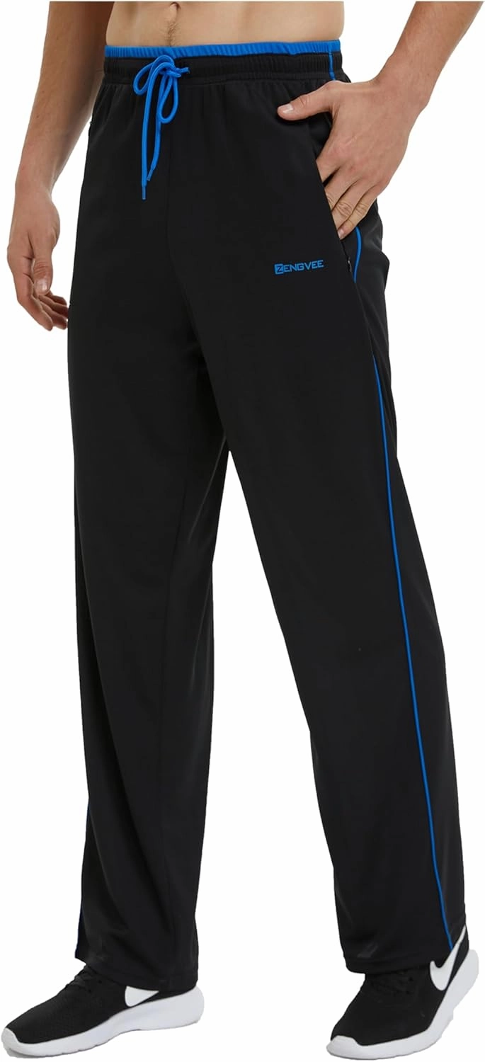 ZENGVEE Mens Polyester Sweatpants with Pockets