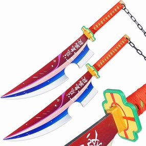 Zisu Tengen Two Swords - 31 inches, Hashira Pillars & Uzui Sword for Cosplay, Original Texture (Navy)